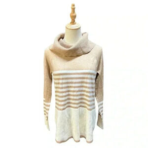 Cyrus Cowl Neck Cream Sweater Size S